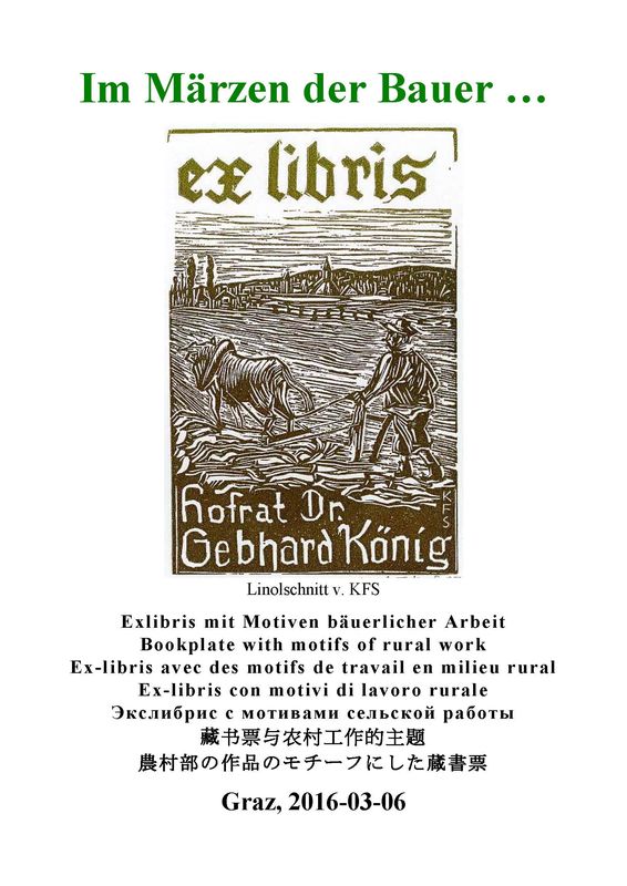 Bucheinband von 'Im Märzen der Bauer - Exlibris mit Motiven bäuerlicher Arbeit'