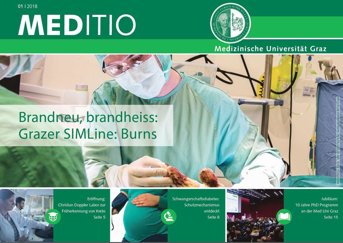 Cover of the book 'MEDITIO - Neues von der steirischen Gesundheitsuniversität, Volume 01|2018'