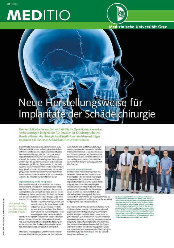 Cover of the book 'MEDITIO - Neues von der steirischen Gesundheitsuniversität, Volume 02|2015'