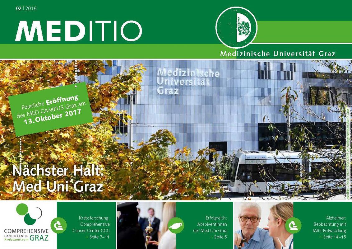 Cover of the book 'MEDITIO - Neues von der steirischen Gesundheitsuniversität, Volume 02|2016'