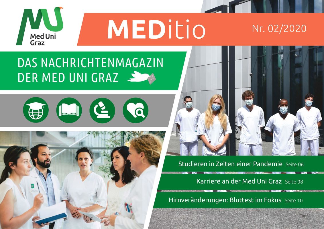 Bucheinband von 'MEDITIO - Das Nachrichtenmagazin der Med Uni Graz, Band 02|2020'
