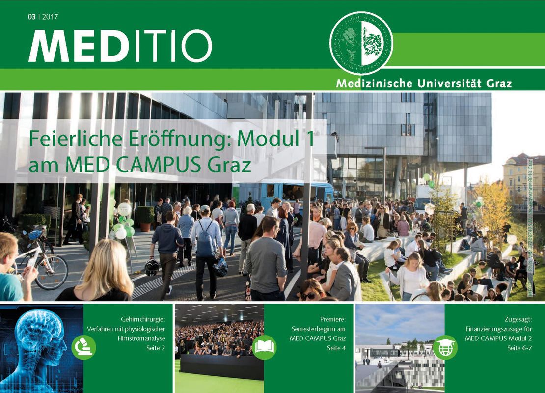 Cover of the book 'MEDITIO - Neues von der steirischen Gesundheitsuniversität, Volume 03|2017'