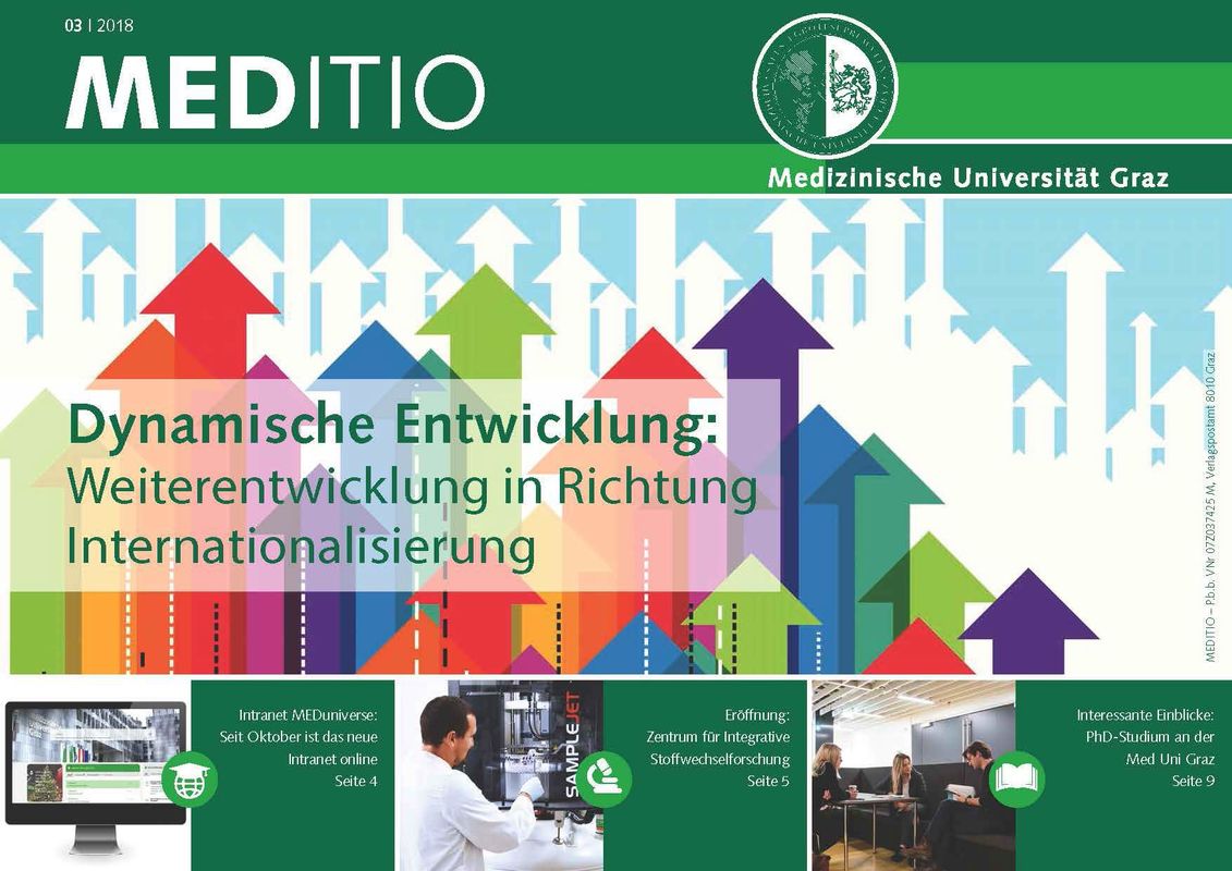 Cover of the book 'MEDITIO - Neues von der steirischen Gesundheitsuniversität, Volume 03|2018'