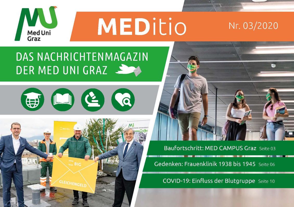 Bucheinband von 'MEDITIO - Das Nachrichtenmagazin der Med Uni Graz, Band 03|2020'