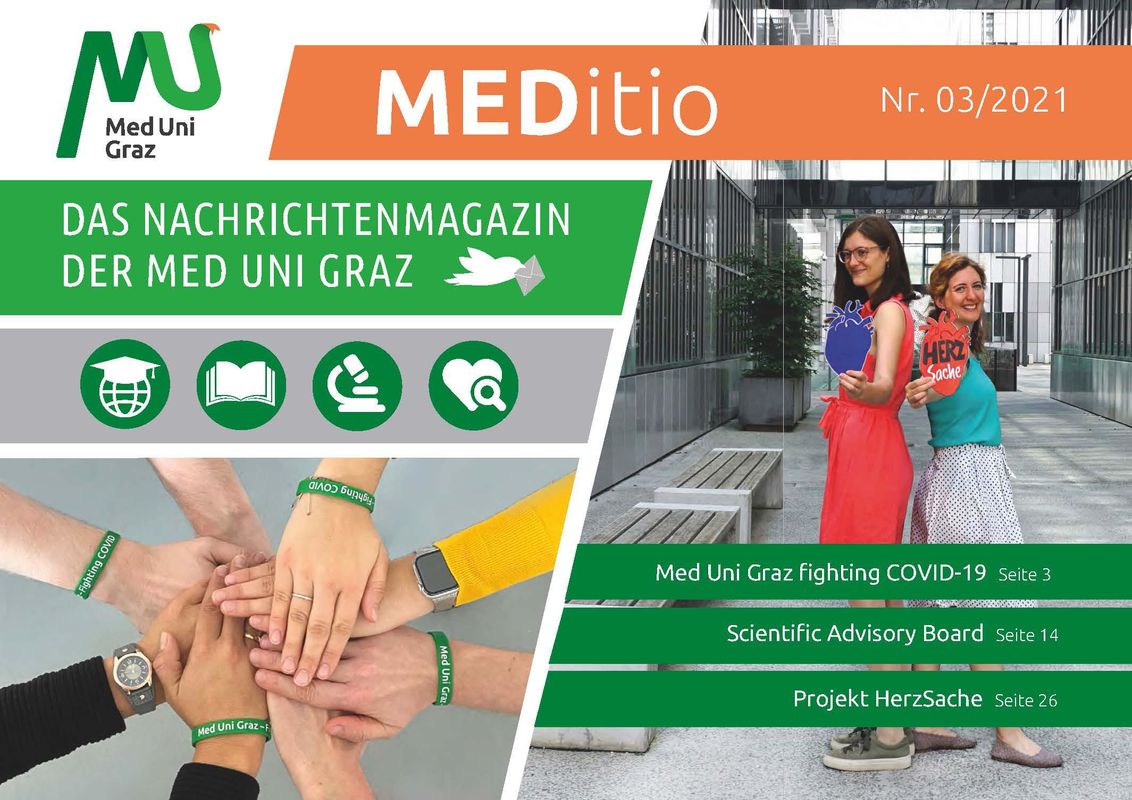 Bucheinband von 'MEDITIO - Das Nachrichtenmagazin der Med Uni Graz, Band 03|2021'