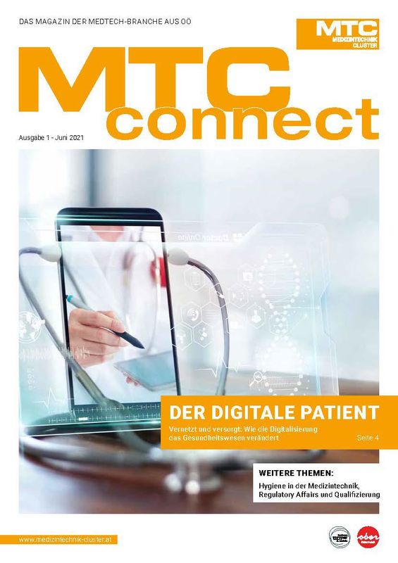 Bucheinband von 'MTC-connect - Das Magazin der Medtech-Branche aus OÖ, Band 1'