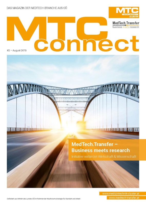 Cover of the book 'MTC-connect - Das Magazin der Medtech-Branche aus OÖ, Volume 2'