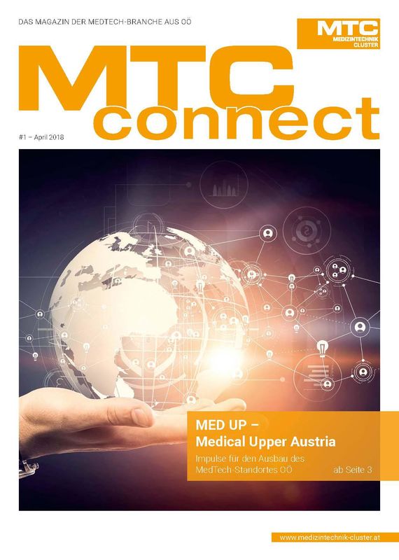 Bucheinband von 'MTC-connect - Das Magazin der Medtech-Branche aus OÖ, Band 1'