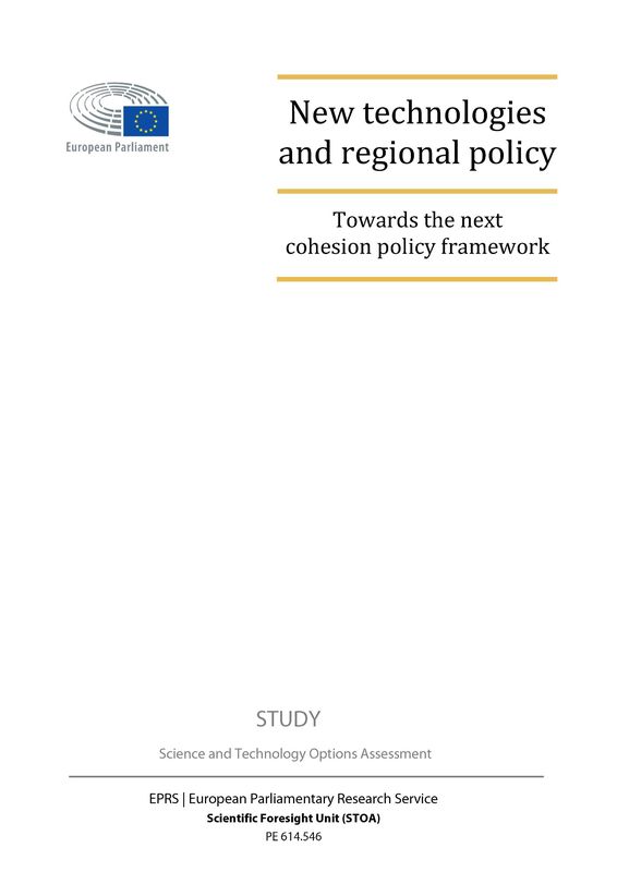 Bucheinband von 'New technologies and regional policy - Towards the next cohesion policy framework'
