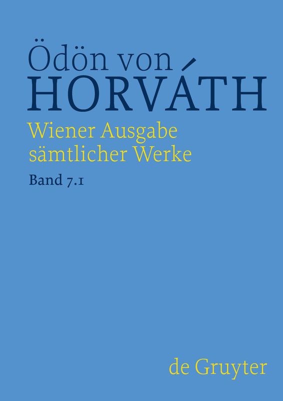 Cover of the book 'Wiener Ausgabe sämtlicher Werke - Historisch-kritische Edition, Volume 1'
