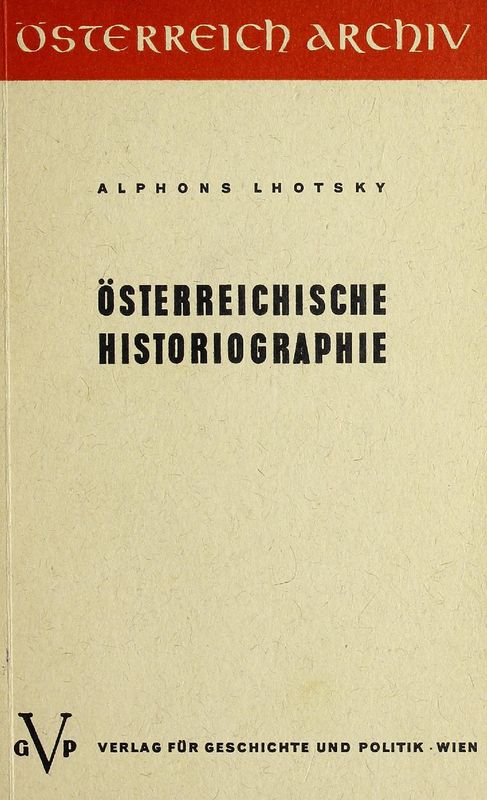 Cover of the book 'Österreichische Historiographie'