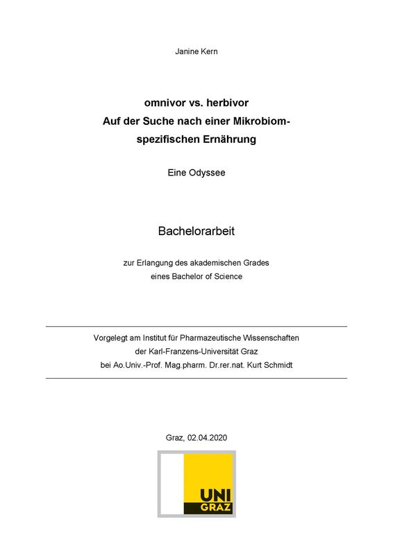 Bucheinband von 'omnivor vs. herbivor - Auf der Suche nach einer Mikrobiom- spezifischen Ernährung'