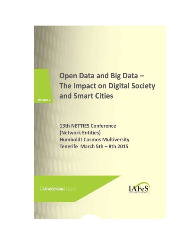 Cover of the book 'Open Data and Big Data – The Impact on Digital Society and Smart Cities, Volume 2'