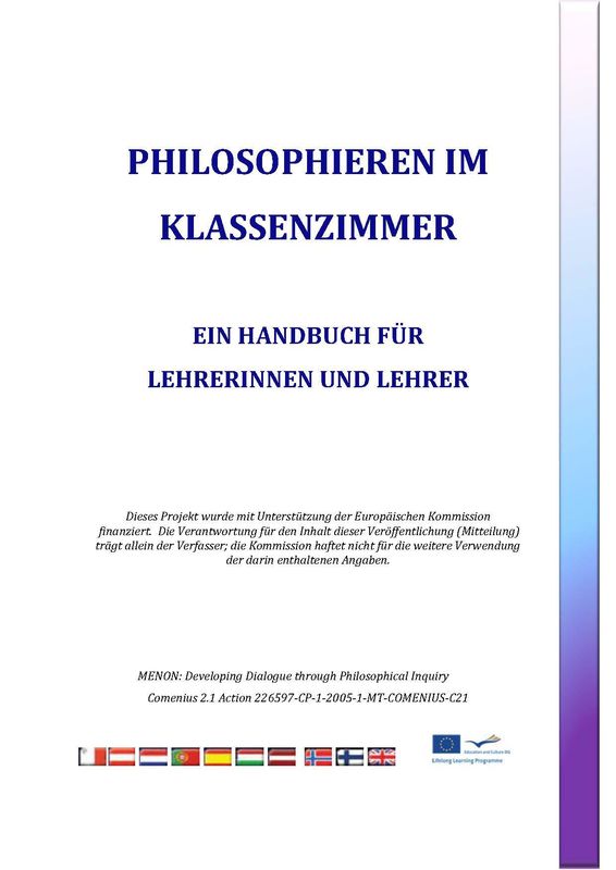 Bucheinband von 'Philosophieren im Klassenzimmer - Ein Handbuch für Lehrerinnen und Lehrer'