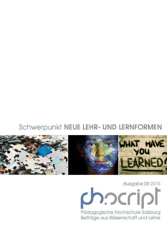 Cover of the book 'ph.script - Beiträge aus Wissenschaft und Lehre, Volume 9/2015'