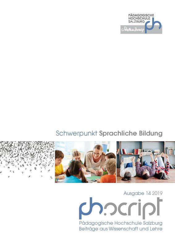 Cover of the book 'ph.script - Beiträge aus Wissenschaft und Lehre, Volume 14/2019'