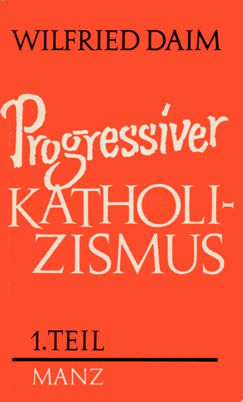 Cover of the book 'Progressiver Katholizismus, Volume 1'