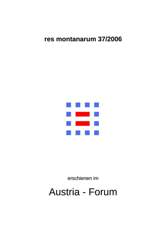 Bucheinband von 'res montanarum - Zeitschrift des Montanhistorischen Vereins für Österreich, Band 37'