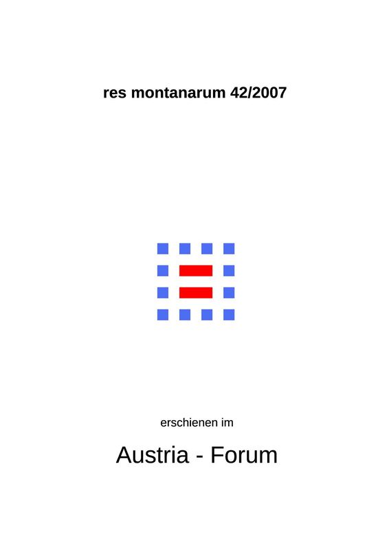 Cover of the book 'res montanarum - Zeitschrift des Montanhistorischen Vereins für Österreich, Volume 42'