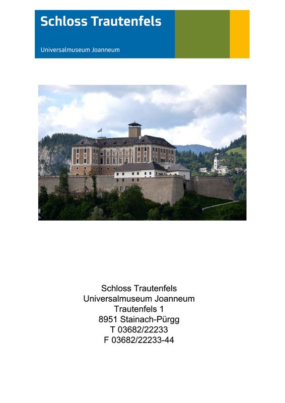 Cover of the book 'Schloss Trautenfels - Eine Abteilung des Universalmuseums Joanneum'