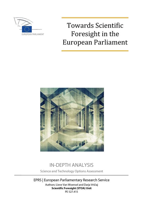 Cover of the book 'Towards Scientific Foresight in the European Parliament'