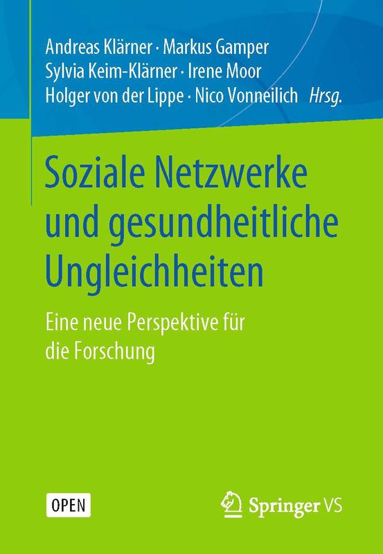 Cover of the book 'Soziale Netzwerke und gesundheitliche Ungleichheiten - Eine neue Perspektive für die Forschung'