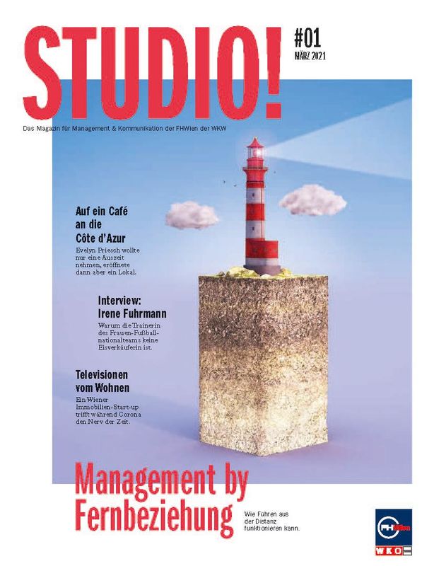Cover of the book 'studio! - Das Magazin für Management & Kommunikation der FHWien der WKW, Volume 01| März 2021'