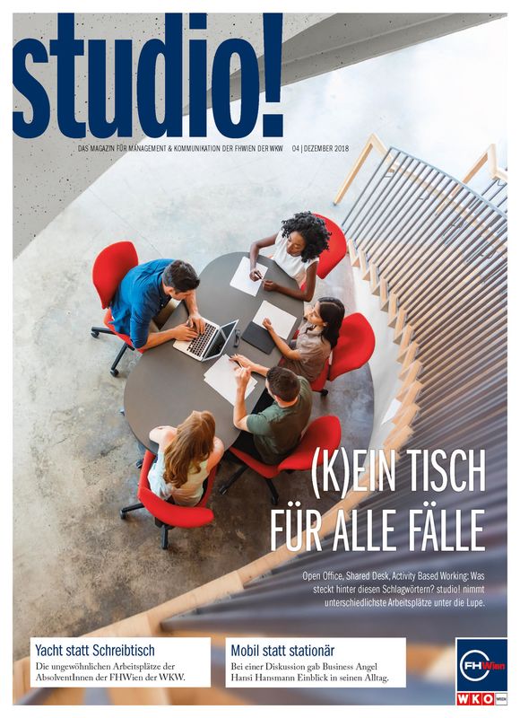 Cover of the book 'studio! - Das Magazin für Management & Kommunikation der FHWien der WKW, Volume 04| Dezember 2018'