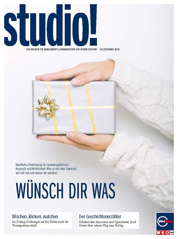 Cover of the book 'studio! - Das Magazin für Management & Kommunikation der FHWien der WKW, Volume 04| Dezember 2020'