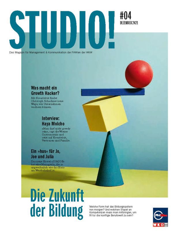 Cover of the book 'studio! - Das Magazin für Management & Kommunikation der FHWien der WKW, Volume 04| Dezember 2021'