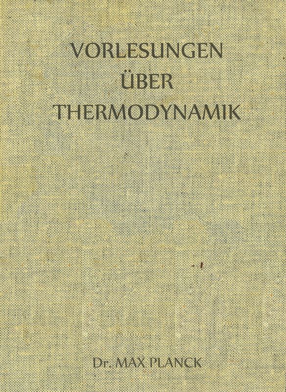 Bucheinband von 'Vorlesungen über Thermodynamik'