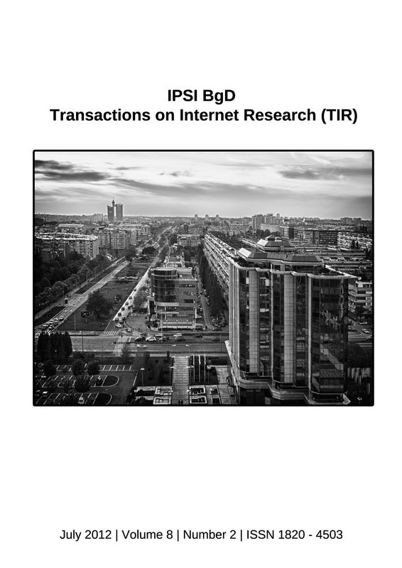 Bucheinband von 'Transactions on Internet Research (TIR), Band 8/2'