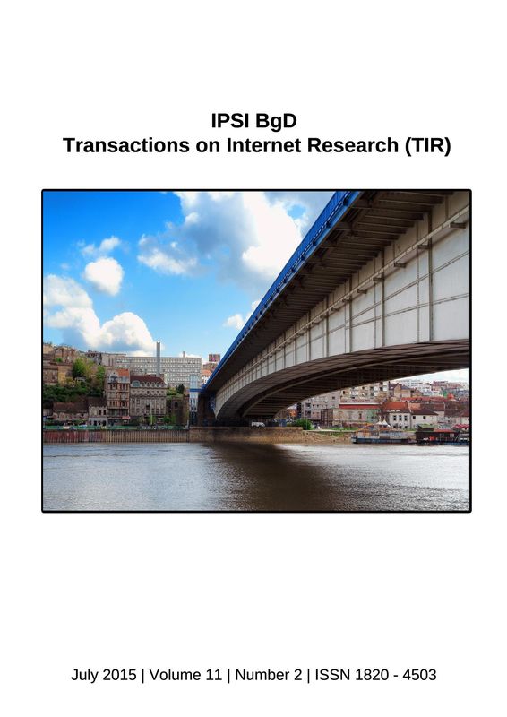 Cover of the book 'Transactions on Internet Research (TIR), Volume 11/2'