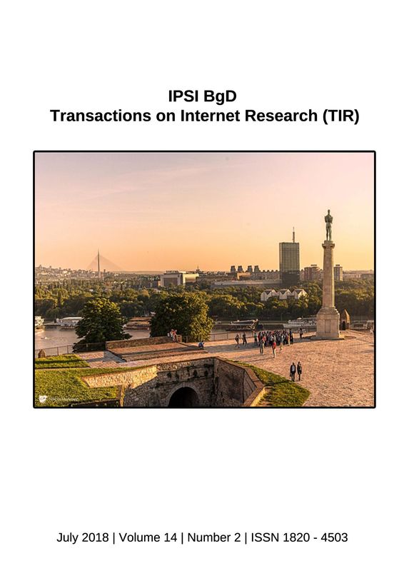 Cover of the book 'Transactions on Internet Research (TIR), Volume 14/2'