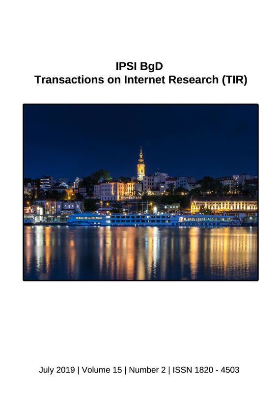 Cover of the book 'Transactions on Internet Research (TIR), Volume 15/2'