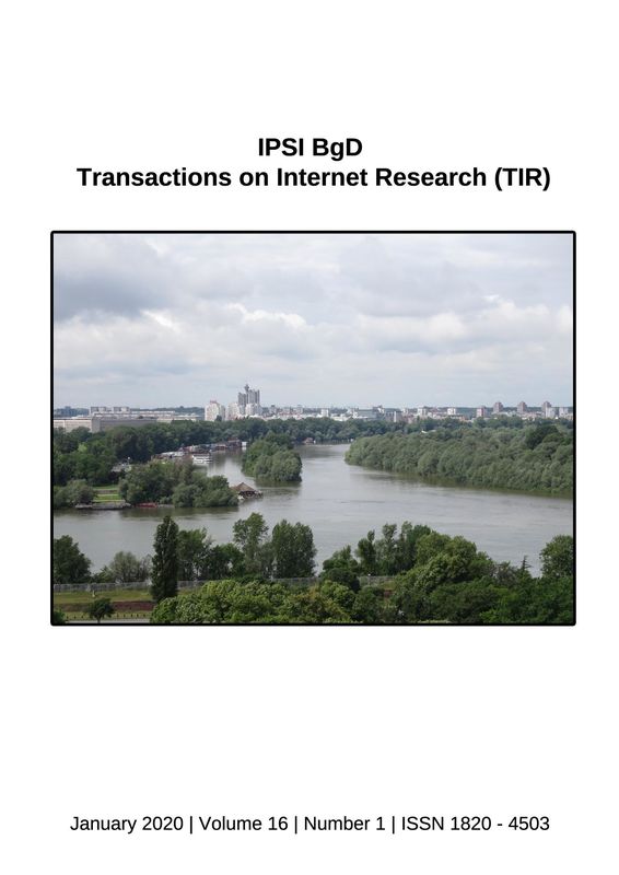 Cover of the book 'Transactions on Internet Research (TIR), Volume 16/1'