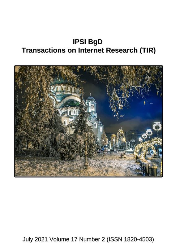 Cover of the book 'Transactions on Internet Research (TIR), Volume 17/2'