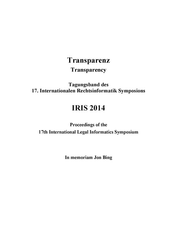 Bucheinband von 'IRIS 2014 - Transparenz - Transparency'