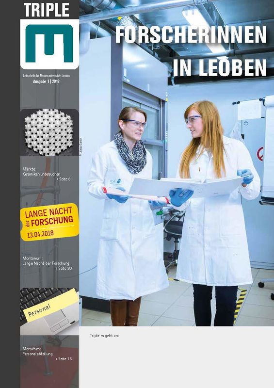 Cover of the book 'Triple M - Zeitschrift der Montanuniversität Leoben, Volume 1|2018'