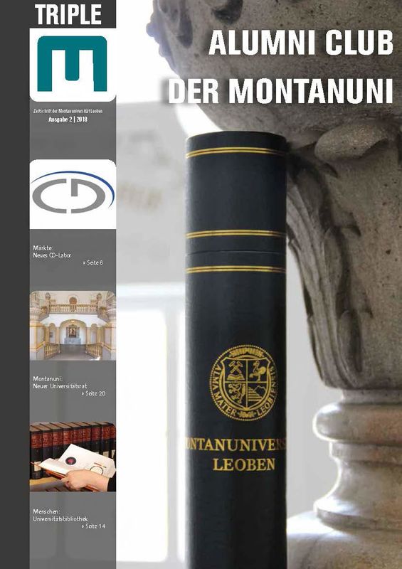 Bucheinband von 'Triple M - Zeitschrift der Montanuniversität Leoben, Band 2|2018'