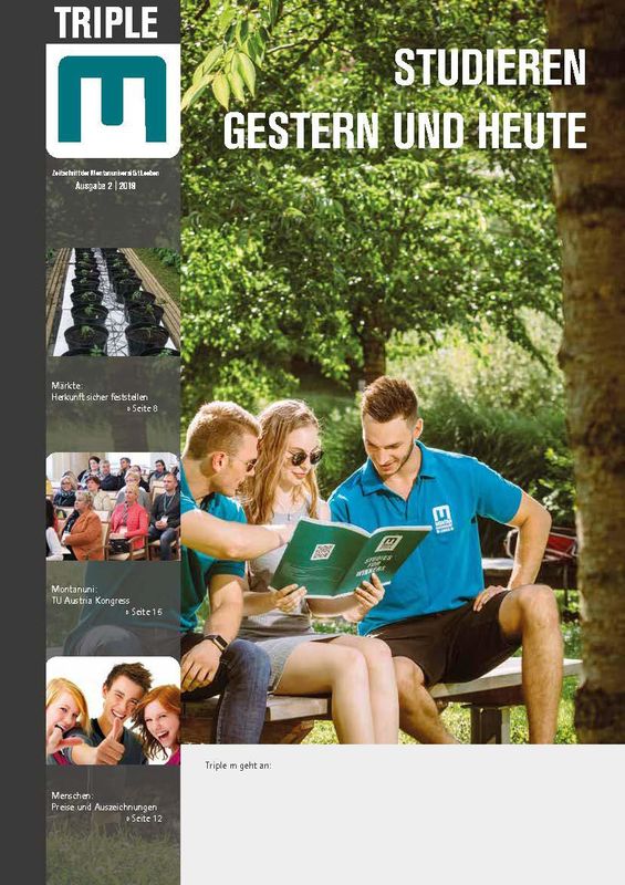 Bucheinband von 'Triple M - Zeitschrift der Montanuniversität Leoben, Band 2|2019'
