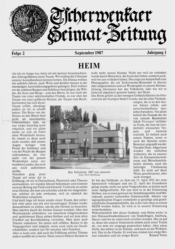 Bucheinband von 'Tscherwenkaer Heimat-Zeitung - Heim, Band 2'