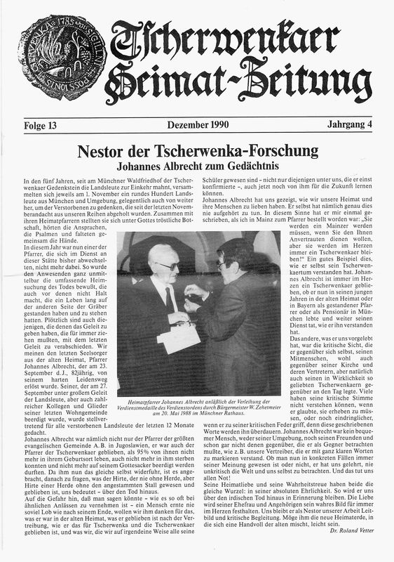 Bucheinband von 'Tscherwenkaer Heimat-Zeitung - Nestor der Tscherwenka-Forschung, Band 13'