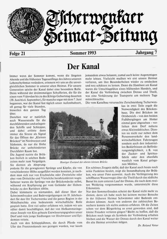 Bucheinband von 'Tscherwenkaer Heimat-Zeitung - Der Kanal, Band 21'