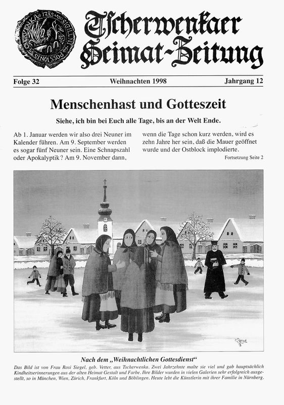 Cover of the book 'Tscherwenkaer Heimat-Zeitung - Menschenhast und Gotteszeit, Volume 32'