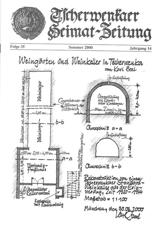 Bucheinband von 'Tscherwenkaer Heimat-Zeitung - Weingärten und Weinkeller in Tscherwenka, Band 35'