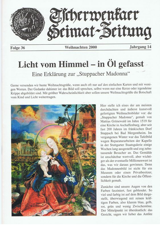 Cover of the book 'Tscherwenkaer Heimat-Zeitung - Licht vom Himmel - in Öl gefasst, Volume 36'