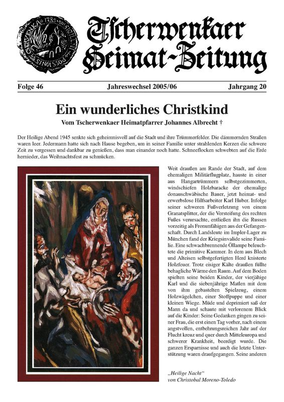 Cover of the book 'Tscherwenkaer Heimat-Zeitung - Ein wunderliches Kind, Volume 46'