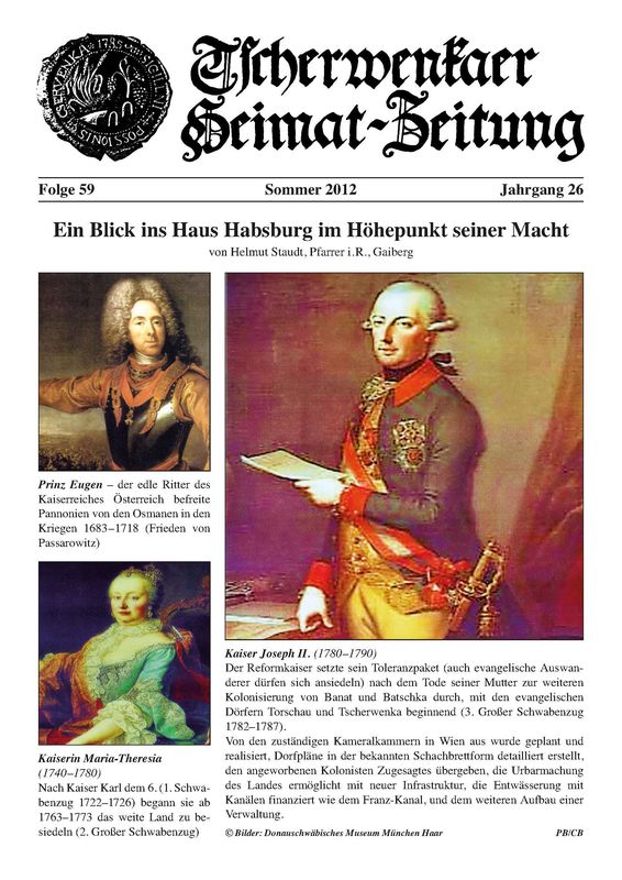 Cover of the book 'Tscherwenkaer Heimat-Zeitung - Ein Blick ins Haus Habsburg im Höhepunkt seiner Macht, Volume 59'