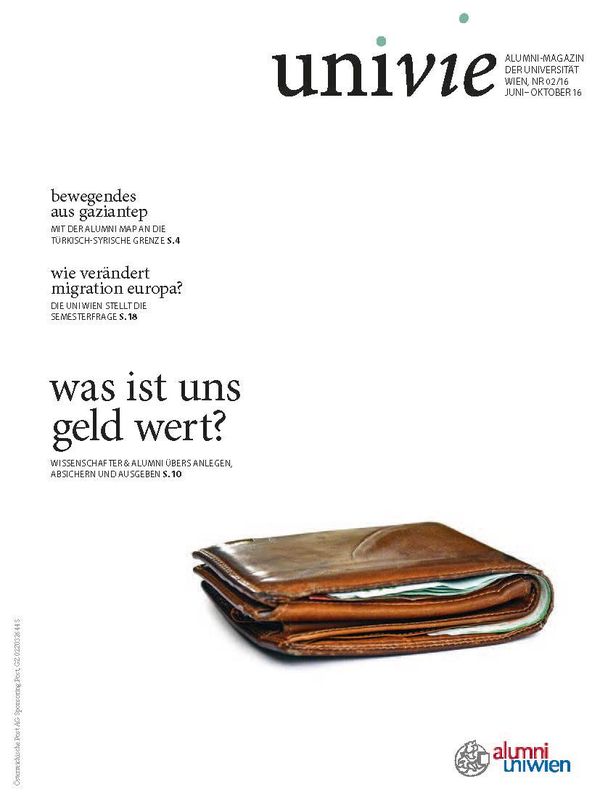 Bucheinband von 'univie - Alumni-Magazin der Universität Wien, Band 02/16'